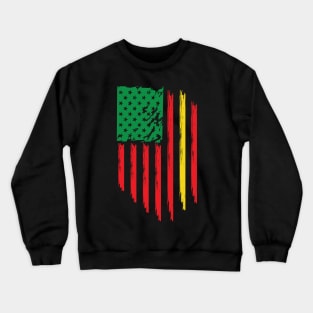 Juneteenth, Black History, Freedom Day, USA Flag, African Colors Crewneck Sweatshirt